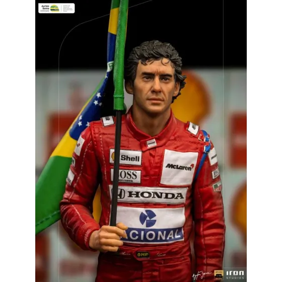 Figurka Ayrton Senna GP Brazil 1991 30 cm Art Scale 1/10