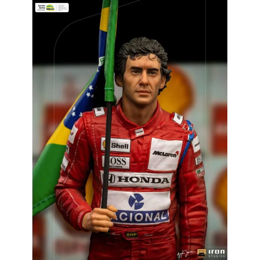 Figurka Ayrton Senna GP Brazil 1991 30 cm Art Scale 1/10