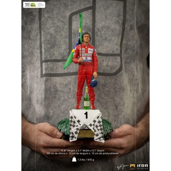 Figurka Ayrton Senna GP Brazil 1991 30 cm Art Scale 1/10