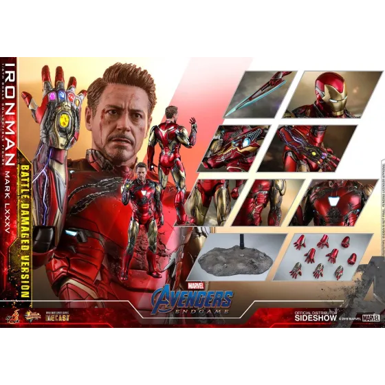 Figurka Iron Man Mark LXXXV Battle Damaged Ver. 32 cm Avengers: Endgame MMS Diecast Action Figure 1/6