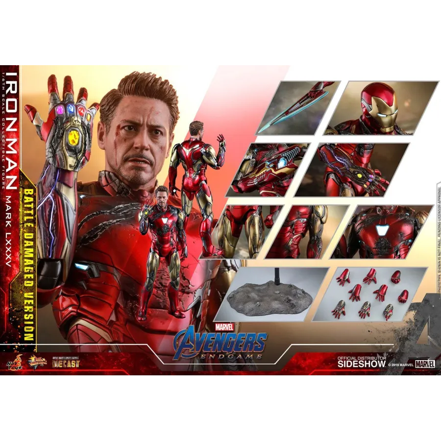Figurka Iron Man Mark LXXXV Battle Damaged Ver. 32 cm Avengers: Endgame MMS Diecast Action Figure 1/6