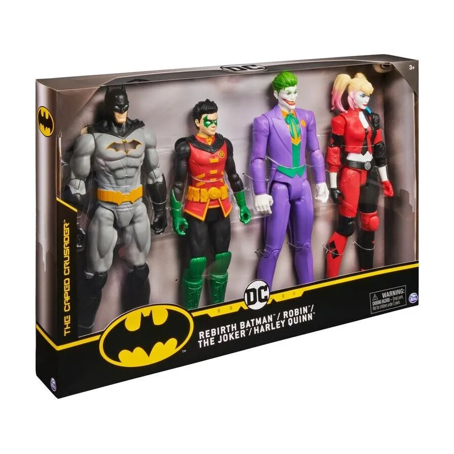 Figurki DC 4-pack : Batman, Robin, Joker, Riddler 30 cm
