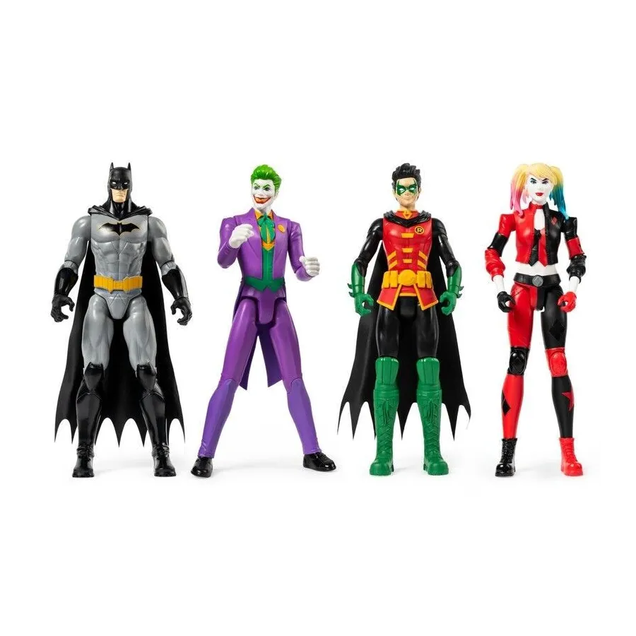 Figurki DC 4-pack : Batman, Robin, Joker, Riddler 30 cm
