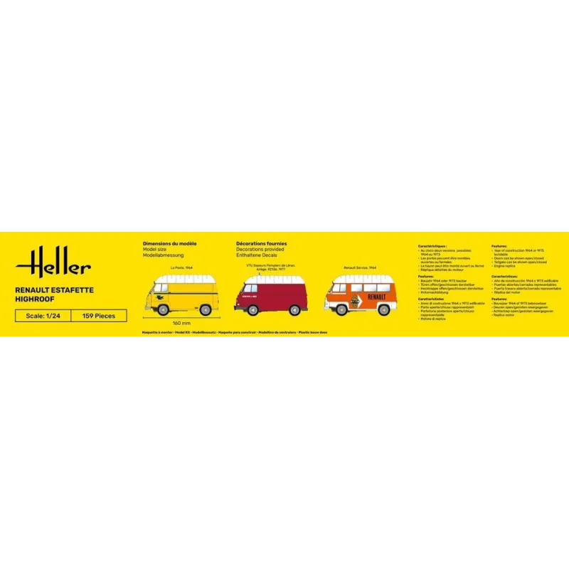Heller 80740 1:24 Renault Estafette High Roof