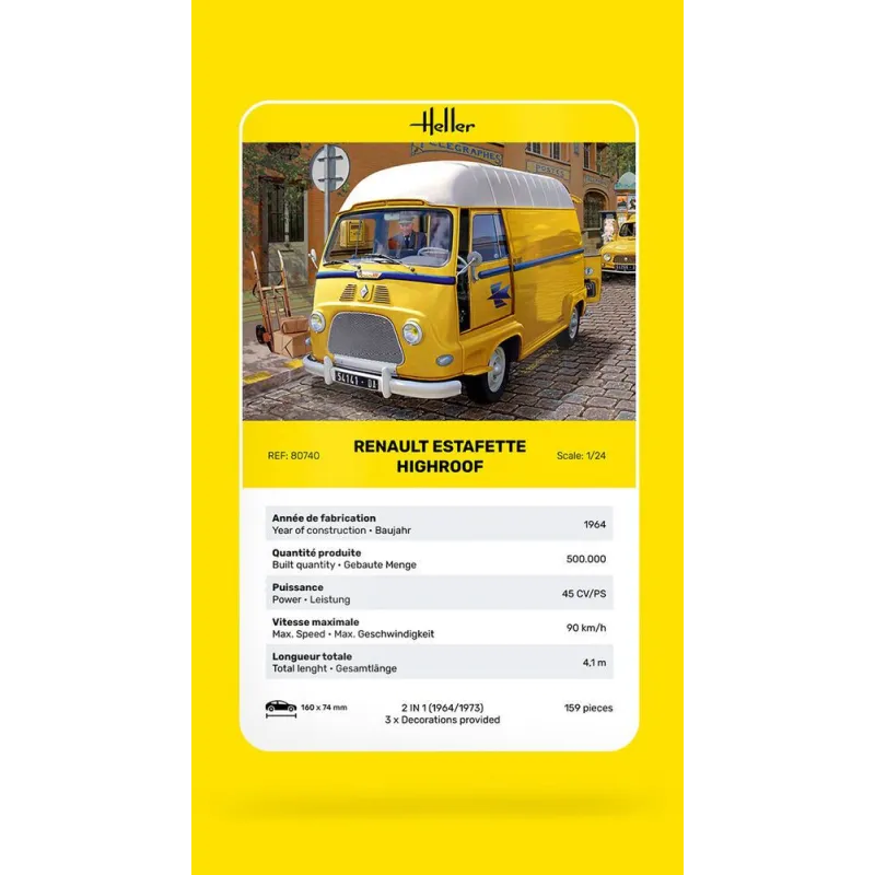 Heller 80740 1:24 Renault Estafette High Roof
