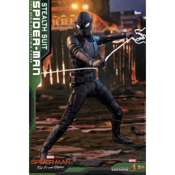 Figurka Spider-Man Stealth Suit 29 cm Spider-Man: Far From Home Movie Masterpiece Action Figure 1/6