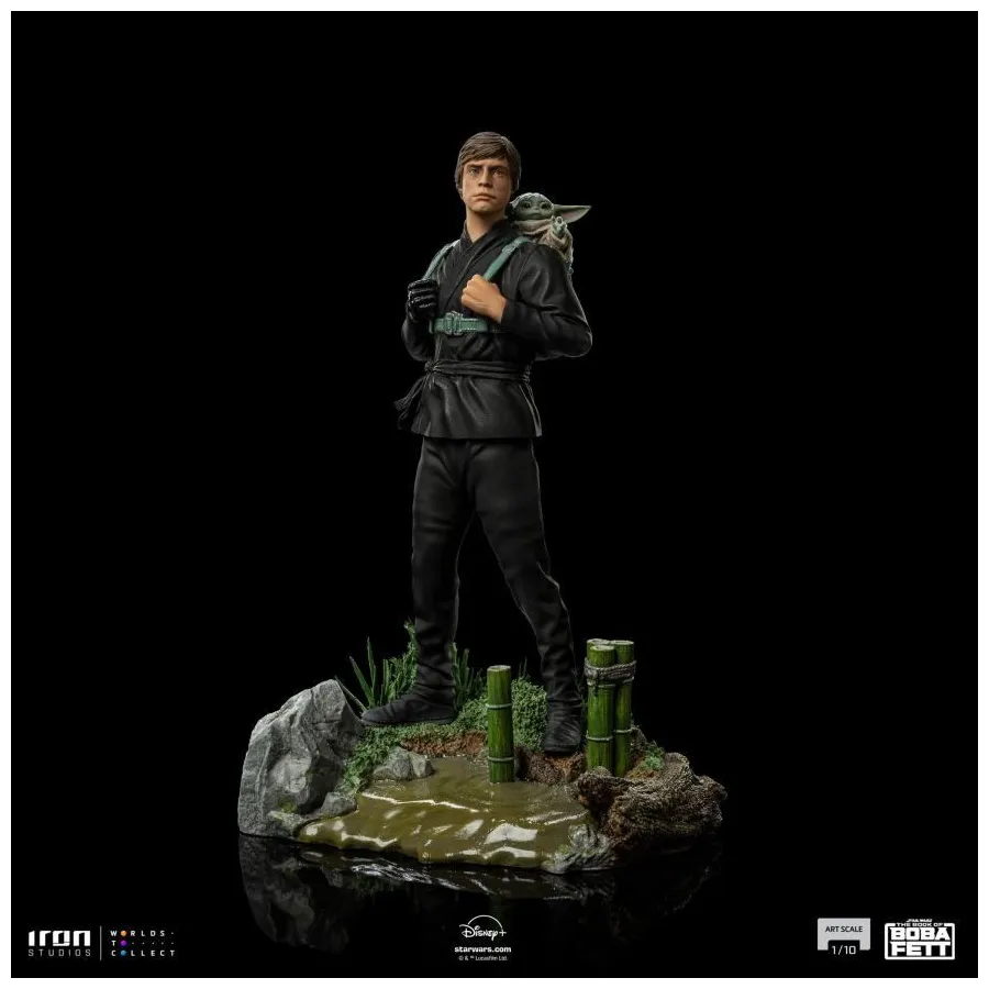 Figurka Luke Skywalker and Grogu Training 20 cm Art Scale 1/10 Star Wars