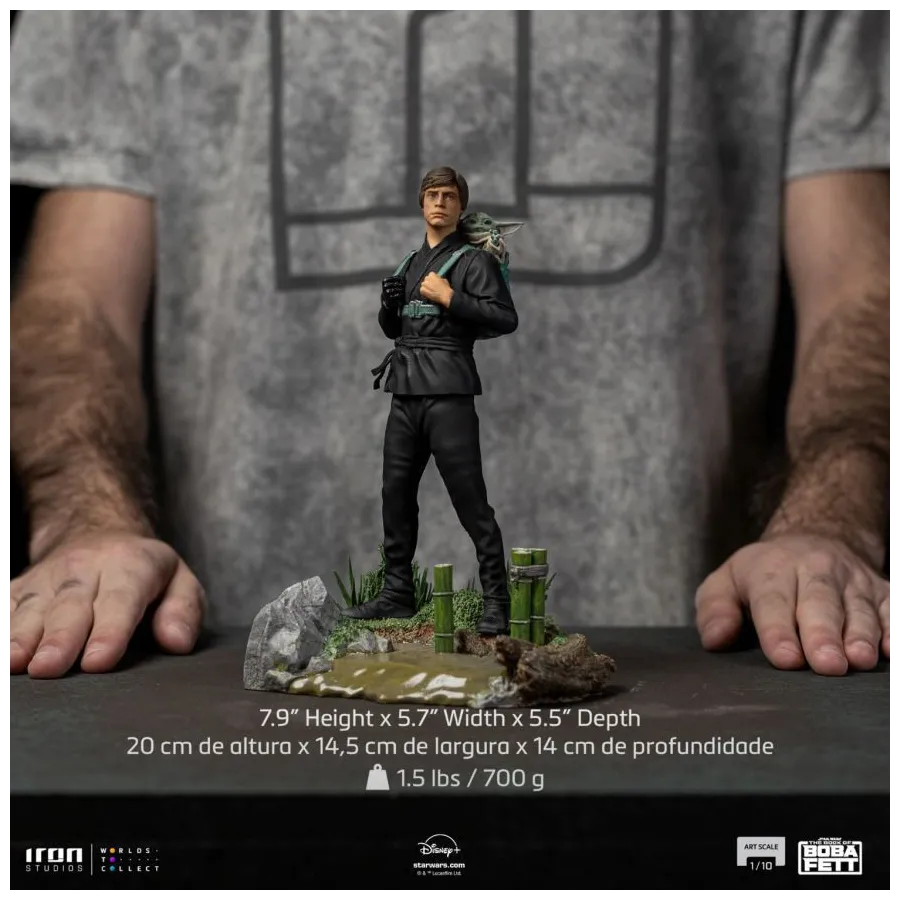 Figurka Luke Skywalker and Grogu Training 20 cm Art Scale 1/10 Star Wars