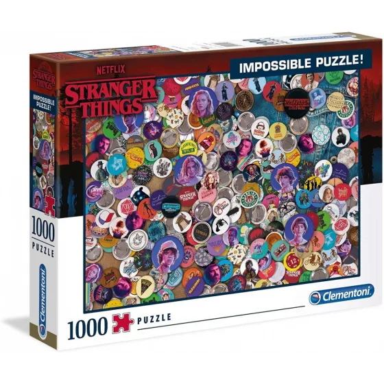 Clementoni Puzzle Stranger Things Impossible Buttons 1000 elementów