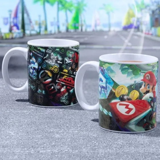 Mario Kart Heat Change Mug kubek termoaktywny 300ml Mario Kart Heat Change Mug kubek termoaktywny 300ml