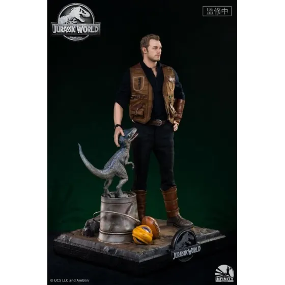 Figurka Owen and Baby Blue 52 cm Limited Edition 1/4 Jurassic World: Fallen Kingdom