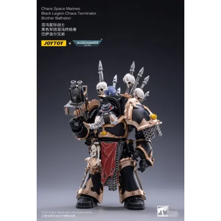 Figurka akcji Warhammer 40k 1/18 Black Legion Brother Bathalorr 17 cm