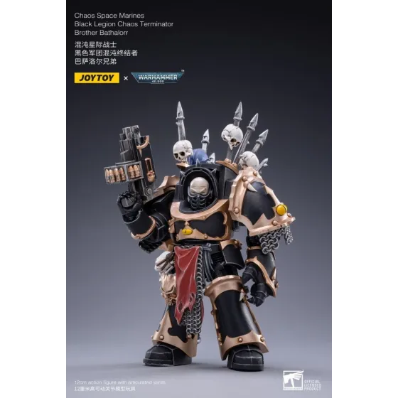 Figurka akcji Warhammer 40k 1/18 Black Legion Brother Bathalorr 17 cm