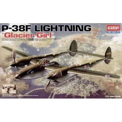Academy 12208 P-38F Lighting Glacier Girl skala 1:48