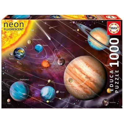 Puzzle 1000 elementów Neon Układ Słoneczny