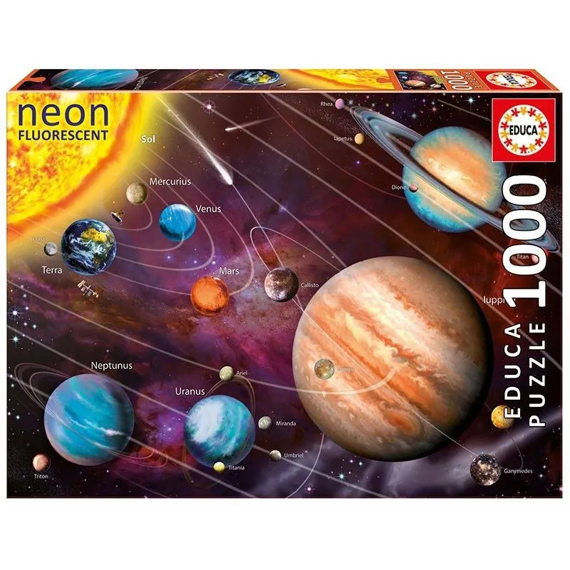 Puzzle 1000 elementów Neon Układ Słoneczny