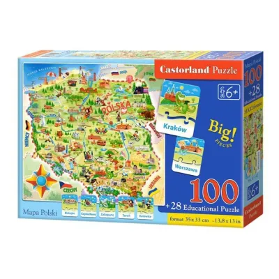 Puzzle Edukacyjna mapa Polski