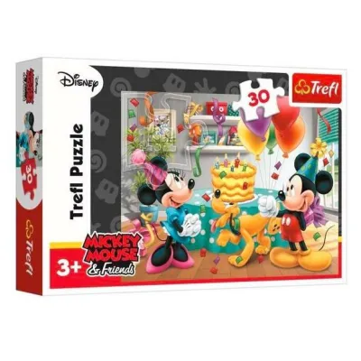 Puzzle 30 Elementów Myszka Miki Tort urodzinowy