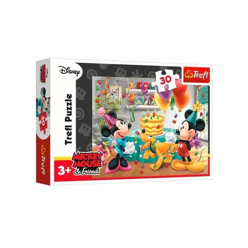 Puzzle 30 Elementów Myszka Miki Tort urodzinowy
