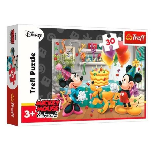 Puzzle 30 Elementów Myszka Miki Tort urodzinowy