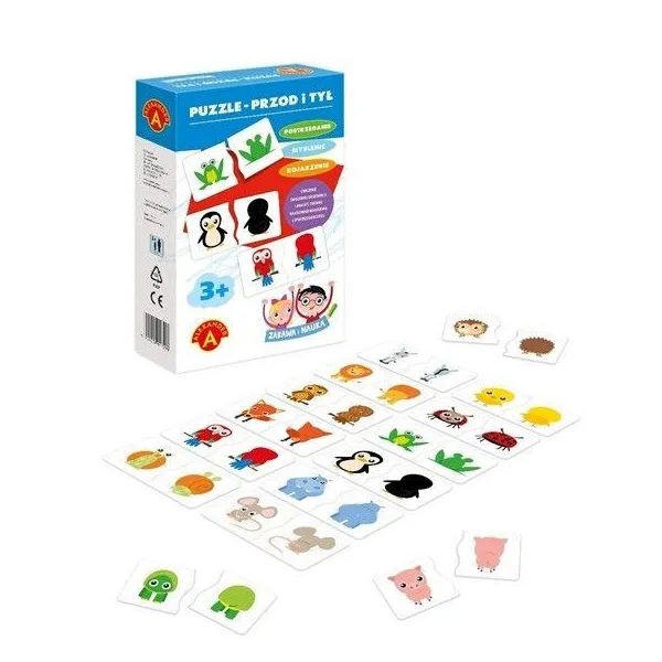 Puzzle Przód i tył ,Zabawa i nauka