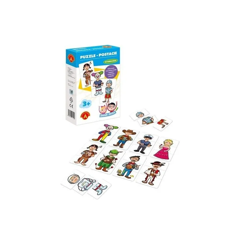 Puzzle Postacie, Zabawa i Nauka