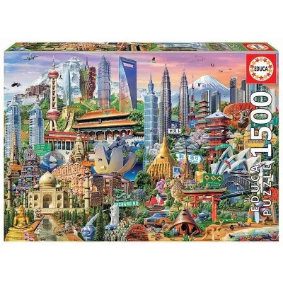 Puzzle 1500 elementów Punkty orientacyjne Azja