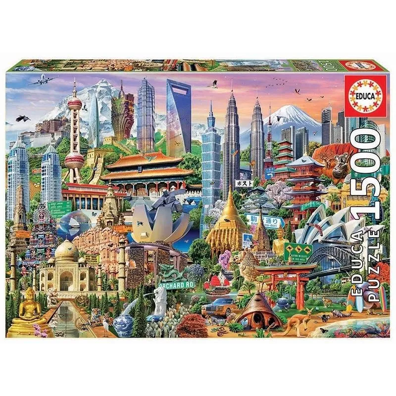 Puzzle 1500 elementów Punkty orientacyjne Azja