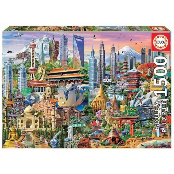 Puzzle 1500 elementów Punkty orientacyjne Azja