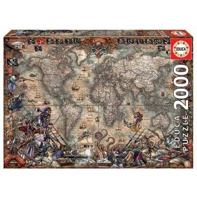 Puzzle 2000 elementów Mapa piratów