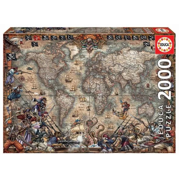 Puzzle 2000 elementów Mapa piratów