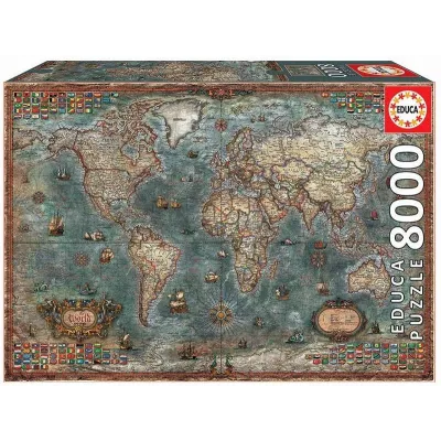 Puzzle 8000 elementów Historyczna mapa świata
