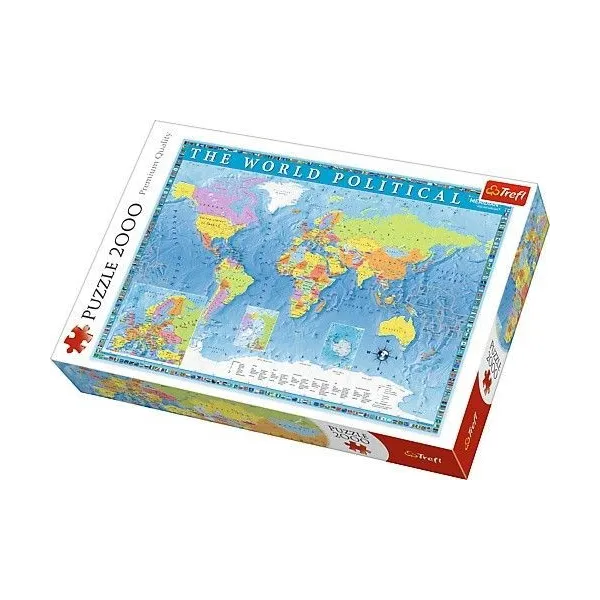 Puzzle 2000 elementów Polityczna mapa świata
