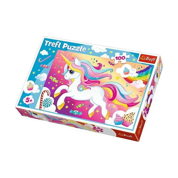 Puzzle 100 elementów - Piękny jednorożec