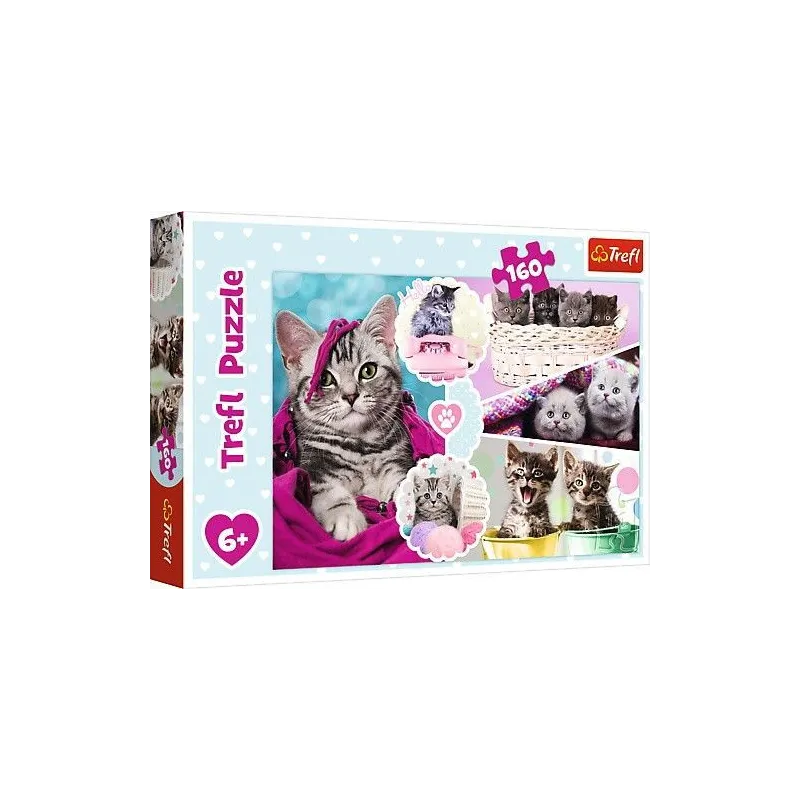Puzzle 160 elementów - Urocze kotki