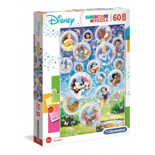 Puzzle 60 elementów Maxi Super Kolor Disney Classic