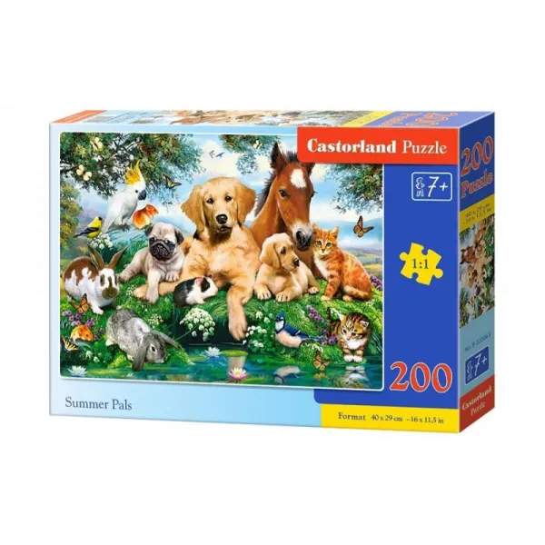 Puzzle 200 elementów - Zwierzątka wakacyjni przyjaciele