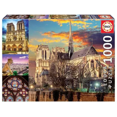 Puzzle 1000 elementów Notre Dame Kolaż