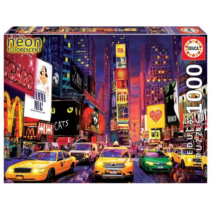 Puzzle 1000 elementów Times Square Nowy York Neon