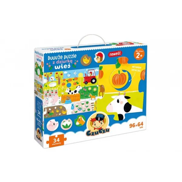 Duuuże puzzle z dziurką Wieś