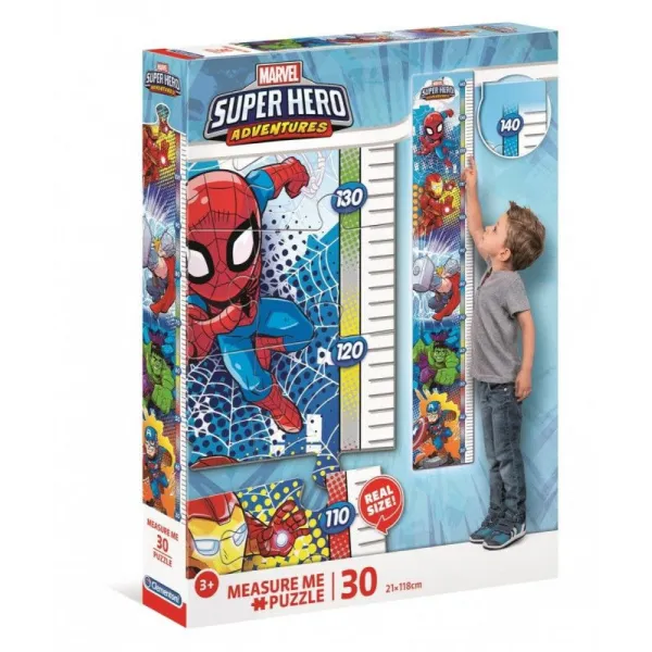 Puzzle 30 elementów Measure Me Superhero