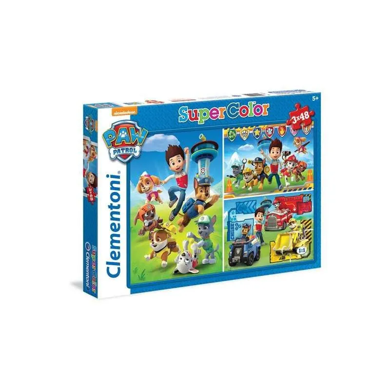 Puzzle 3 x 48 elementów SUPER COLOR PSI PATROL