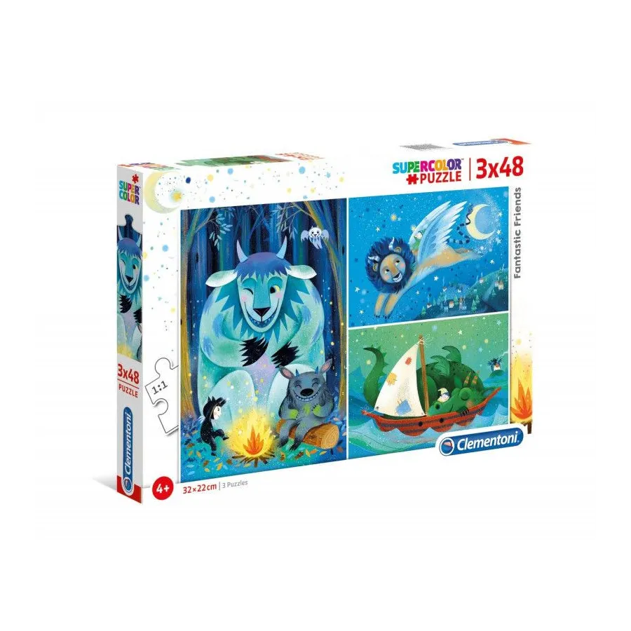Puzzle 3x48 elementów Fantastic Friends