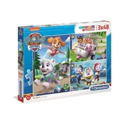 Puzzle 3x48 elementów Super Kolor Psi Patrol