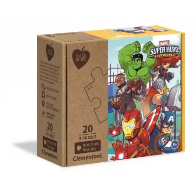 Puzzle 2x20 elementów Play For Future Marvel Super Heroes