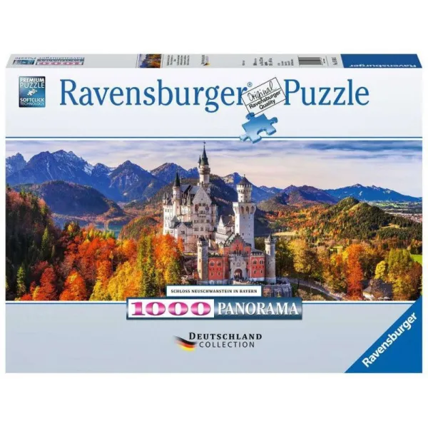 Puzzle 1000 elementów Panorama Zamek w Bawarii