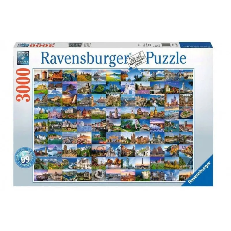 Puzzle 3000 elementów 99 pięknych miejsc w Europie