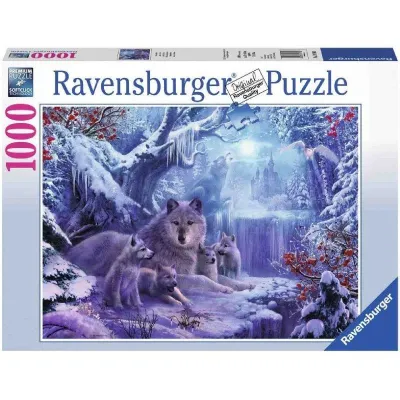 Puzzle 1000 elementów Wilki zimą