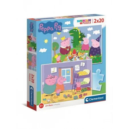 Puzzle 2x20 elementów Świnka Peppa