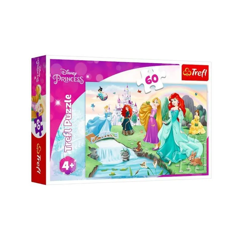 Puzzle 60 elementów Poznaj Księżniczki